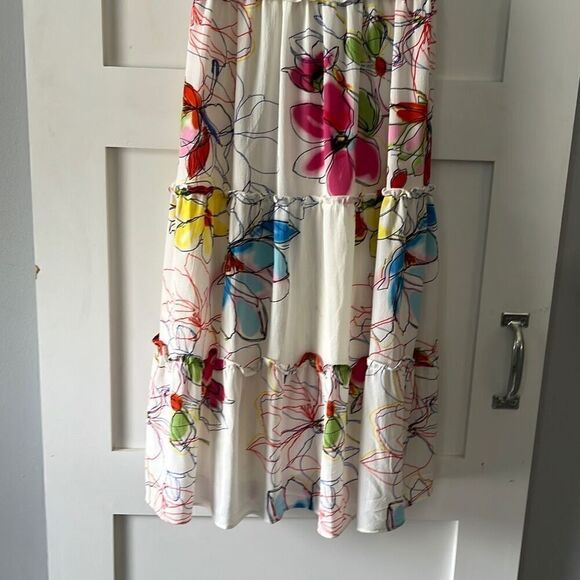 Bleeker 126 Floral Spring Summer Ruffled Dress Womens 10 - Picture 5 of 16